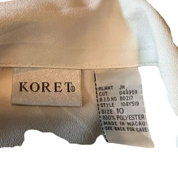 Koret off white embroidered‎ button down shirt. Size 10 - Picture 3 of 7